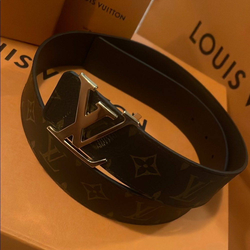 Louis Vuitton Black Monogram Men's Belt